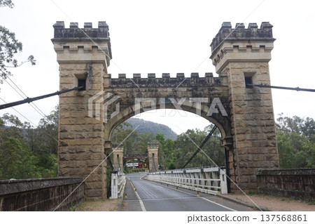 Hampden Bridge in Kangaroo Valley. Hampden Bridge in Kangaroo Valley. 137568861