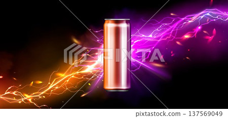Energy drink can and color lightning effects 137569049