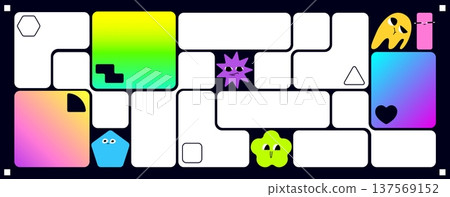 Bento grid layout, geometric boxes, abstract shape Bento grid layout, geometric boxes, abstract shape 137569152