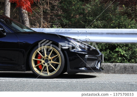 A glossy black open car A glossy black open car 137570033