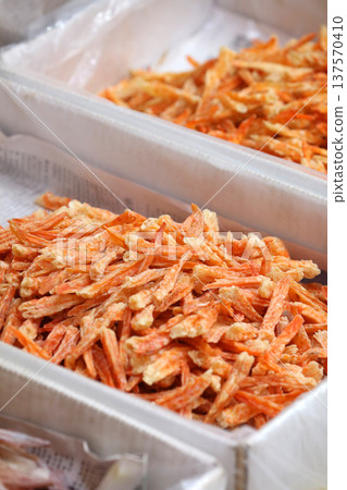 Dried shrimp sold at a dry food store in the west of Des Voeux Road, Hong Kong. Prices vary depending on the place of origin and size. Dried shrimp sold at a dry food store in the west of Des Voeux Road, Hong Kong. Prices vary depending on the place of origin and size. 137570410