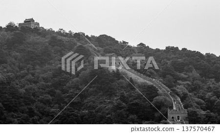 Mutianyu section of the Great wall of China, about 50 kilometers north from Beijing, China 137570467