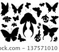 set of different types of butterflies 137571010