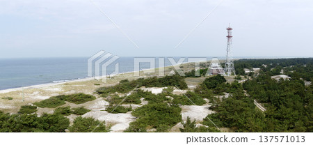 national park Darsser Ort with radio transmission tower 137571013