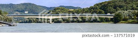 Bridge across the river Danube near Melk Bridge across the river Danube near Melk 137571019