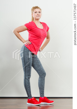 Attractive woman wearing sportswear 137571487