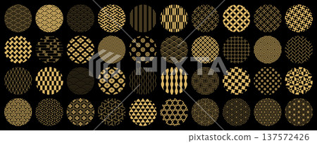 A set of basic Japanese patterns. Traditional Japanese patterns. A set of basic Japanese patterns. Traditional Japanese patterns. 137572426