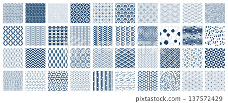 A set of basic Japanese patterns. Traditional Japanese patterns. A set of basic Japanese patterns. Traditional Japanese patterns. 137572429
