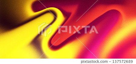 Abstract Yellow Pink Red Gradient Wave Background 137572689