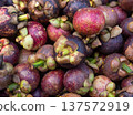 Fresh organic mangosteens queen of fruits in local market 137572919