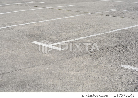 White Parking Lines on Grey Asphalt White Parking Lines on Grey Asphalt 137573145