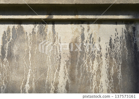 Weathered Concrete Wall with Water Stains Weathered Concrete Wall with Water Stains 137573161