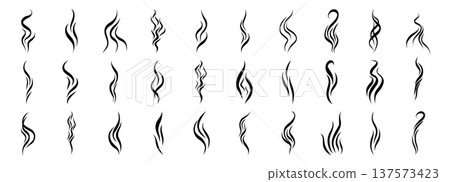 Steam line heat for smell smoke doodle and icon coffee logo. Scent aroma for tea cook vector and hot illustration fart. Steam vapour simple for smell breath flame and smoke effect flow Steam line heat for smell smoke doodle and icon coffee logo. Scent aroma for tea cook vector and hot illustration fart. Steam vapour simple for smell breath flame and smoke effect flow 137573423