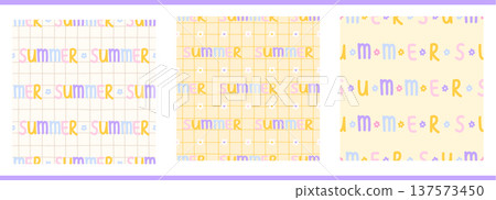 Summer plaid texture and pattern gingham tartan with seamless check tablecloth. Pink picnic kids and easter background vector with yellow cloth vichy. Cute summer doodle and drawn pattern fabric. Summer plaid texture and pattern gingham tartan with seamless check tablecloth. Pink picnic kids and easter background vector with yellow cloth vichy. Cute summer doodle and drawn pattern fabric. 137573450