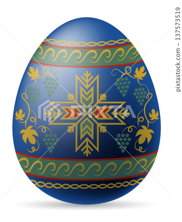 ukrainian easter egg pysanka with traditional folk ornament vector illustration ukrainian easter egg pysanka with traditional folk ornament vector illustration 137573519