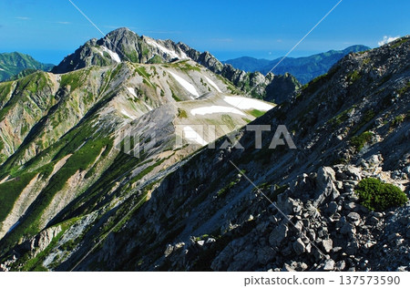 View of the Tateyama traverse route from Mt. Oyama 137573590
