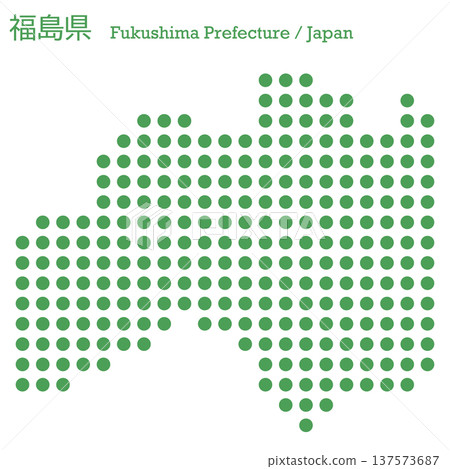 日本向量插圖地圖：福島縣地圖 137573687