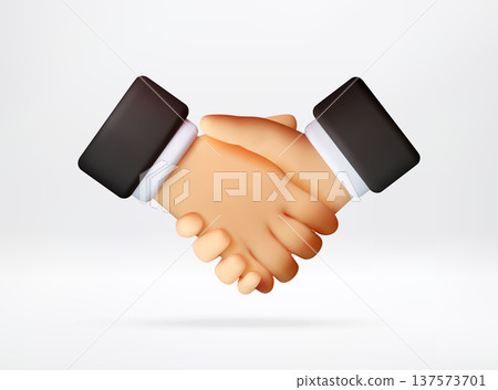 Handshake rendered in 3d style. Handshake rendered in 3d style. 137573701