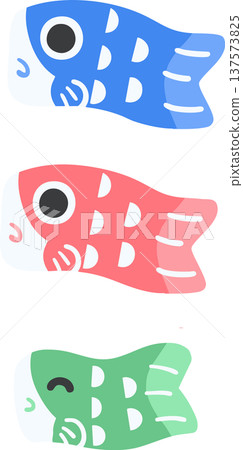可愛的鯉魚彩帶插圖,兒童節/探戈之節變形向量素材 可愛的鯉魚彩帶插圖,兒童節/探戈之節變形向量素材 137573825