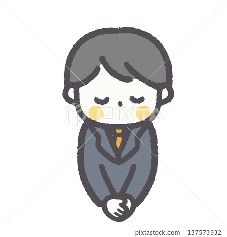 一套輕鬆簡單的男性上班族臉部表情集 137573932