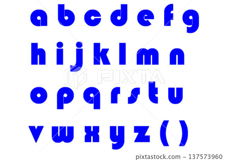 字母 4 小寫藍色 137573960