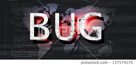 bug error front-end web banner 137574270