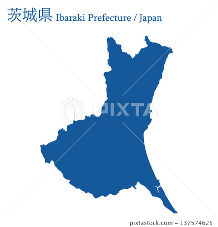Vector illustration map of Japan: Ibaraki prefecture map Vector illustration map of Japan: Ibaraki prefecture map 137574625