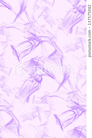 Delicate lilac Floral seamless pattern with flowers bells Delicate lilac Floral seamless pattern with flowers bells 137575082