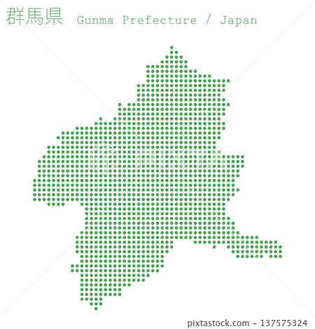 日本向量插圖地圖:群馬縣地圖 日本向量插圖地圖:群馬縣地圖 137575324
