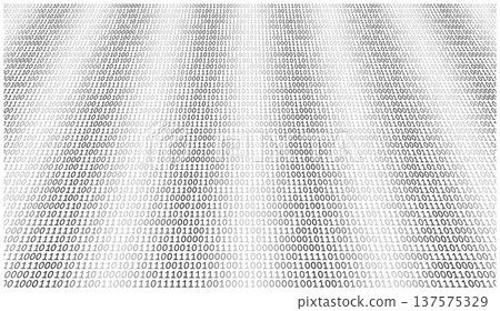 The Monochrome Data Horizon - Artistic Binary Gradient and Digital Symbol Distribution The Monochrome Data Horizon - Artistic Binary Gradient and Digital Symbol Distribution 137575329