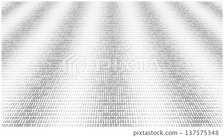 Digital Equilibrium - Panoramic Binary Waveform with Sophisticated Grayscale Depth Digital Equilibrium - Panoramic Binary Waveform with Sophisticated Grayscale Depth 137575348