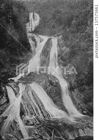 Old photo of Kirifuri Falls, Nikko, 1894 137575661