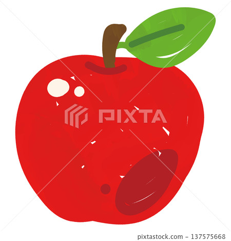 Hand-drawn illustration of an apple 137575668