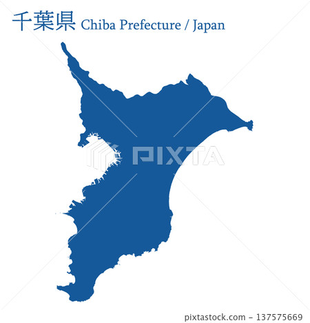 Vector illustration map of Japan: Chiba prefecture map 137575669