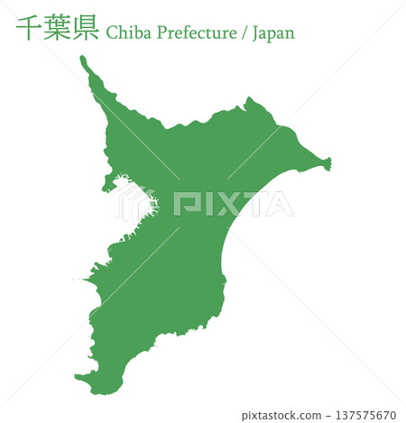 Vector illustration map of Japan: Chiba prefecture map Vector illustration map of Japan: Chiba prefecture map 137575670