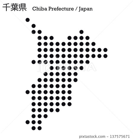 Vector illustration map of Japan: Chiba prefecture map 137575671