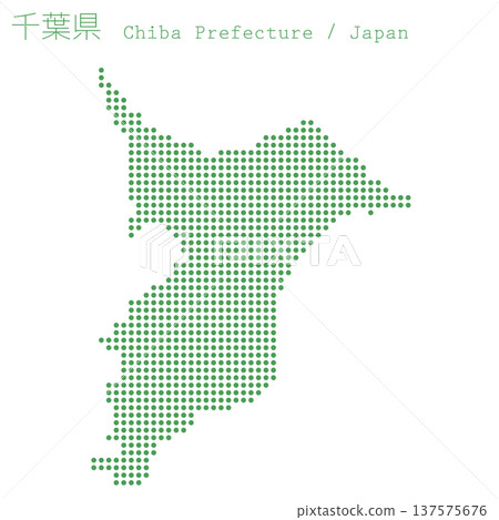Vector illustration map of Japan: Chiba prefecture map 137575676