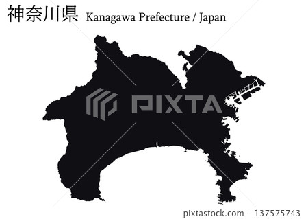 Vector illustration map of Japan: Kanagawa prefecture map Vector illustration map of Japan: Kanagawa prefecture map 137575743
