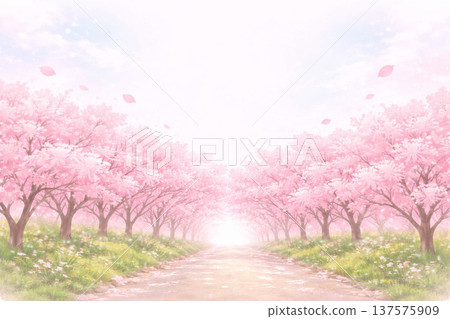 櫻花系列:櫻花隧道入口及上緣背景資料 櫻花系列:櫻花隧道入口及上緣背景資料 137575909