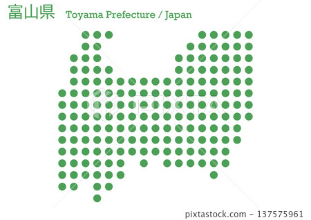 Vector illustration map of Japan: Toyama prefecture map 137575961