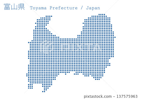 日本向量插圖地圖：富山縣地圖 137575963