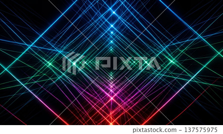 An abstract background of a lattice of light that evokes a futuristic digital network 137575975