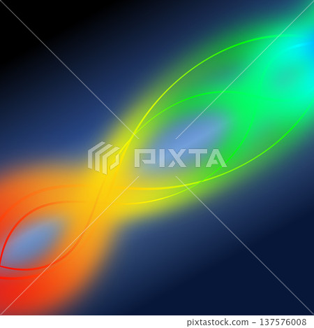 Modern digital background with vibrant neon curves. Abstract light trail effect for creative projects 137576008