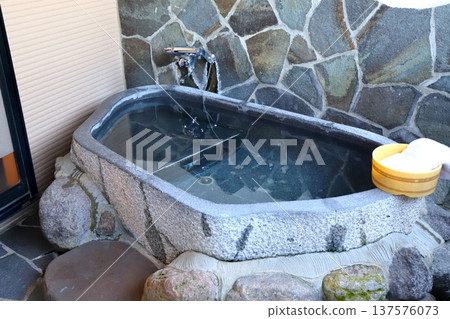 Hot spring bath open-air bath 137576073