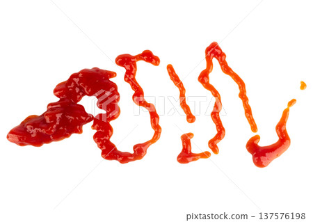 tomato ketchup isolated on white background 137576198
