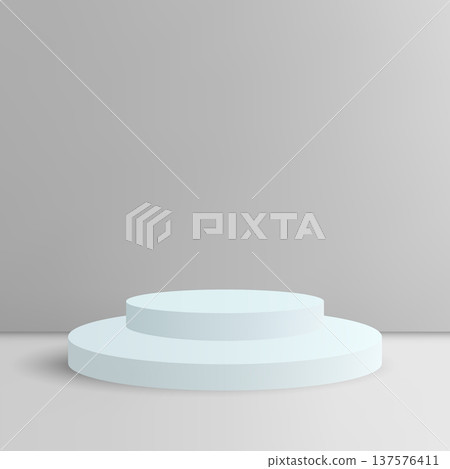 Light blue geometric platform for brand demonstration. Eps 10 Light blue geometric platform for brand demonstration. Eps 10 137576411