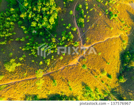 Aerial view mountains trees in ranong Thailand Aerial view mountains trees in ranong Thailand 137576967