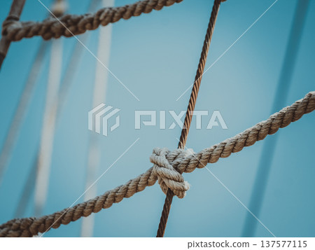 Mast rigging on sky Mast rigging on sky 137577115