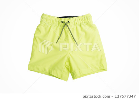shorts for swimming on a white background isolated shorts for swimming on a white background isolated 137577347