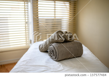 Beauty salon towels ready Beauty salon towels ready 137577484